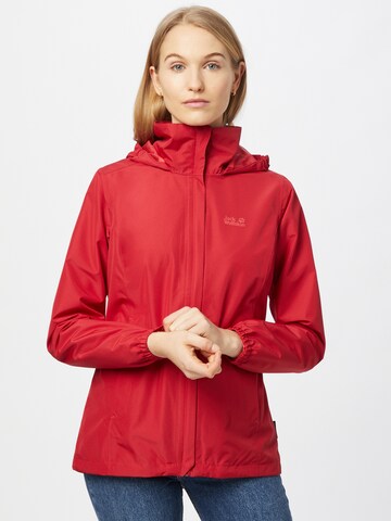 JACK WOLFSKIN Outdoorjacke 'Stormy Point' in Rot: predná strana