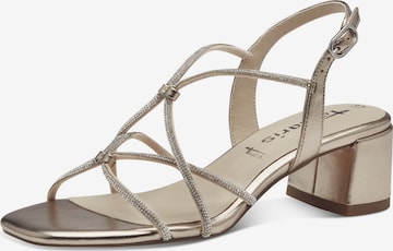 TAMARIS Sandalen met riem in Goud: voorkant