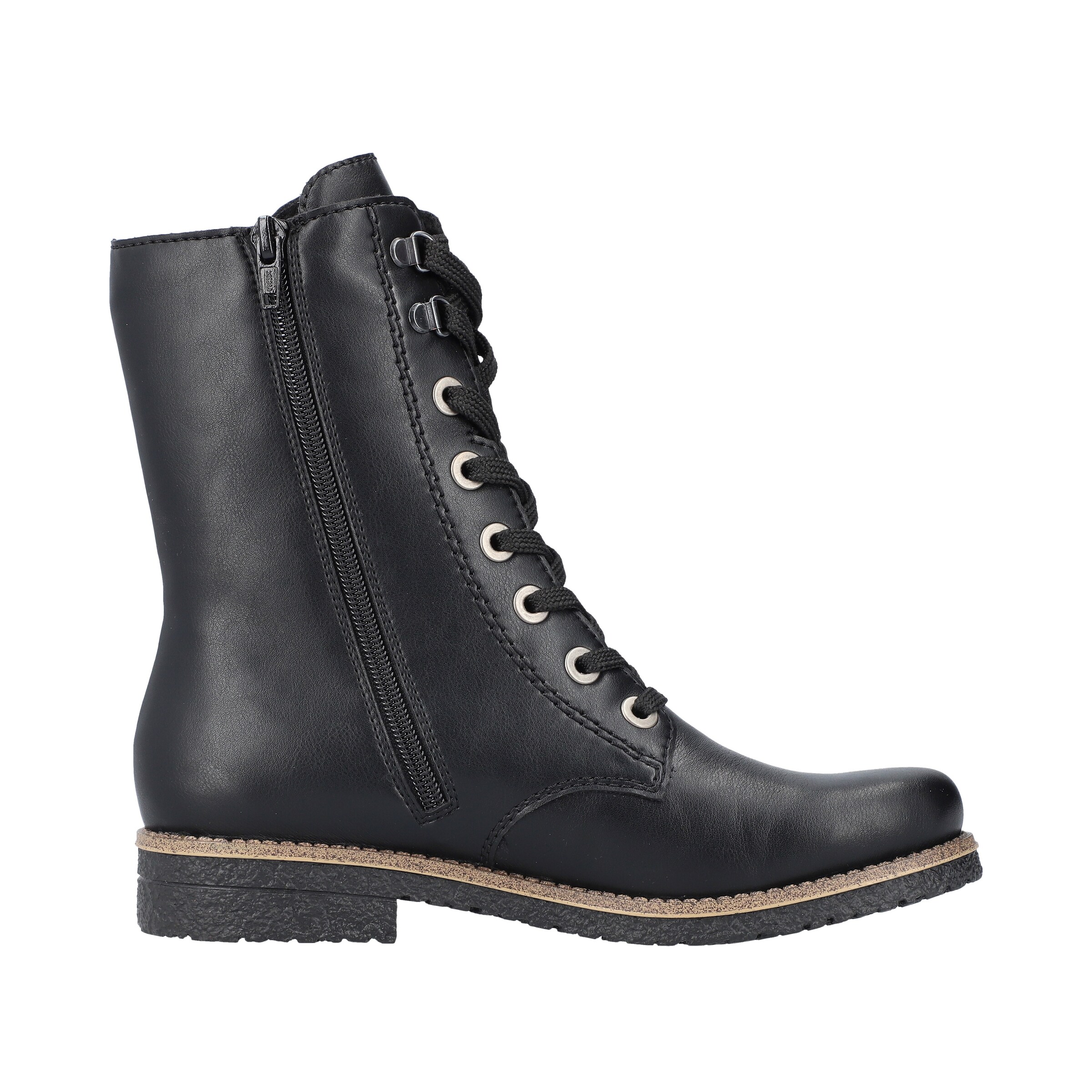 Rieker Lace-Up Ankle Boots in Black