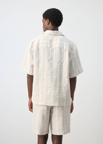 MANGO MAN Comfort fit Button Up Shirt 'Malta' in Beige