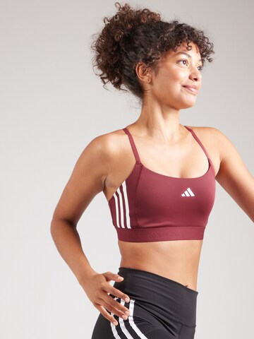 ADIDAS PERFORMANCE Bralette Sports Bra 'HYGLM' in Red: front