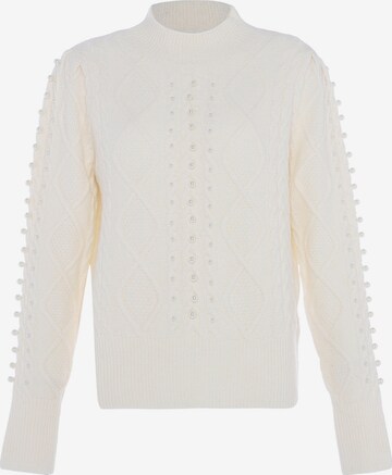 Pull-over faina en blanc : devant