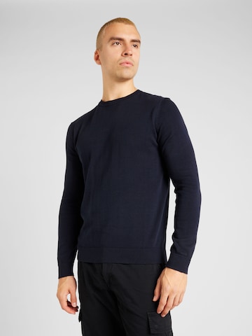 Pull-over 'DAN' SELECTED en bleu : devant