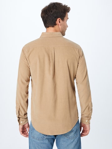 Casual Friday Regular fit Button Up Shirt 'Anton' in Brown