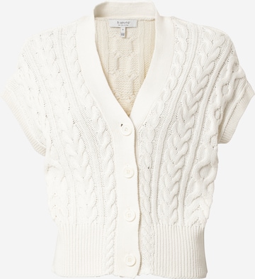 b.young Knit Cardigan in White: front