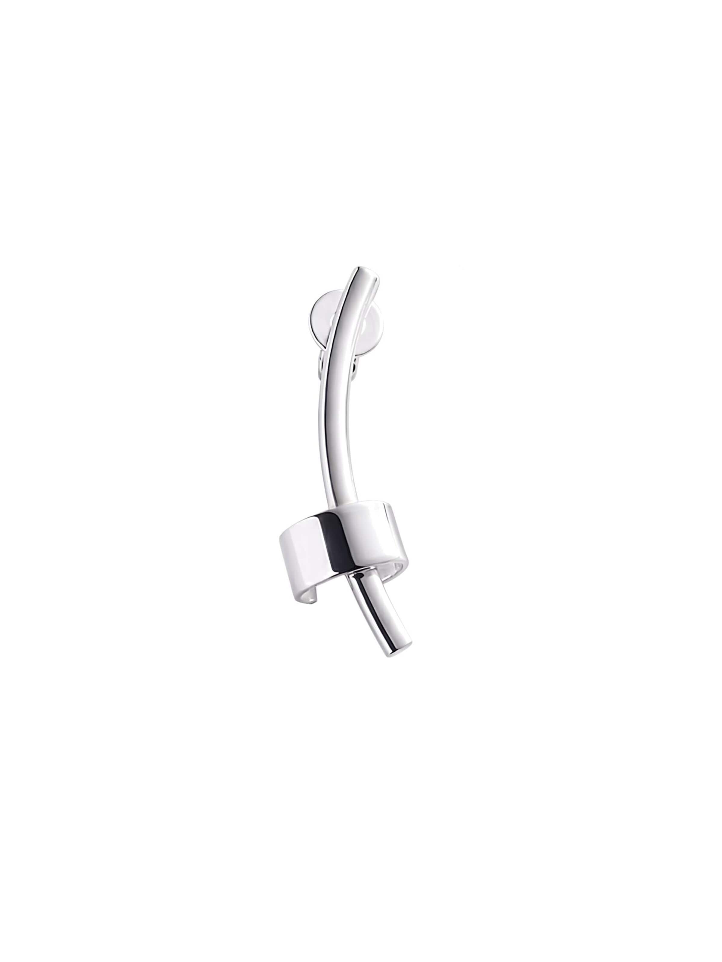 REYTEL Earrings 'ACCENT' in Silver: front