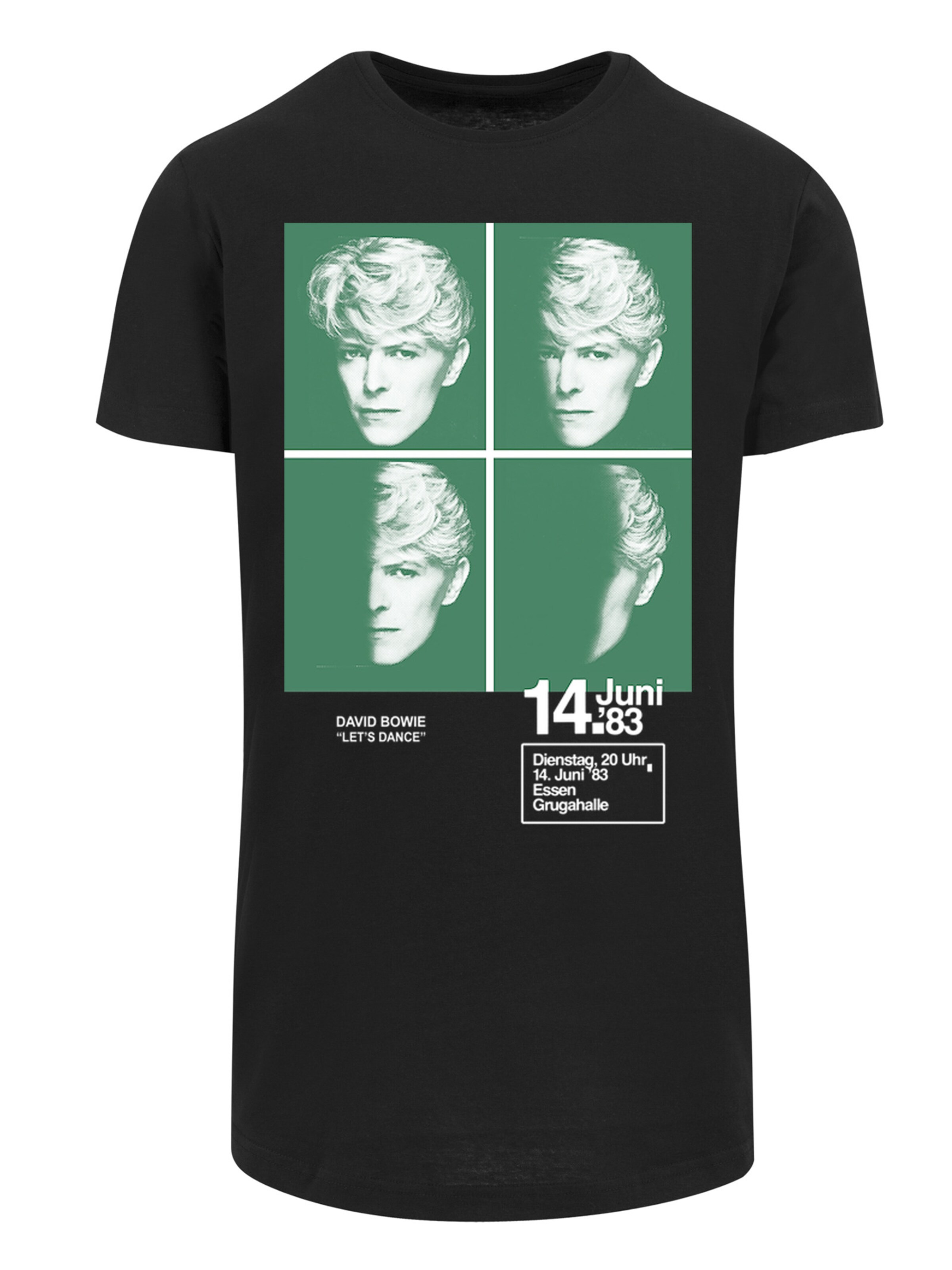 T-Shirt 'David Bowie' F4NT4STIC en noir : devant