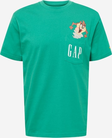 GAP T-Shirt 'LOONEY TUNES' in Grün: predná strana