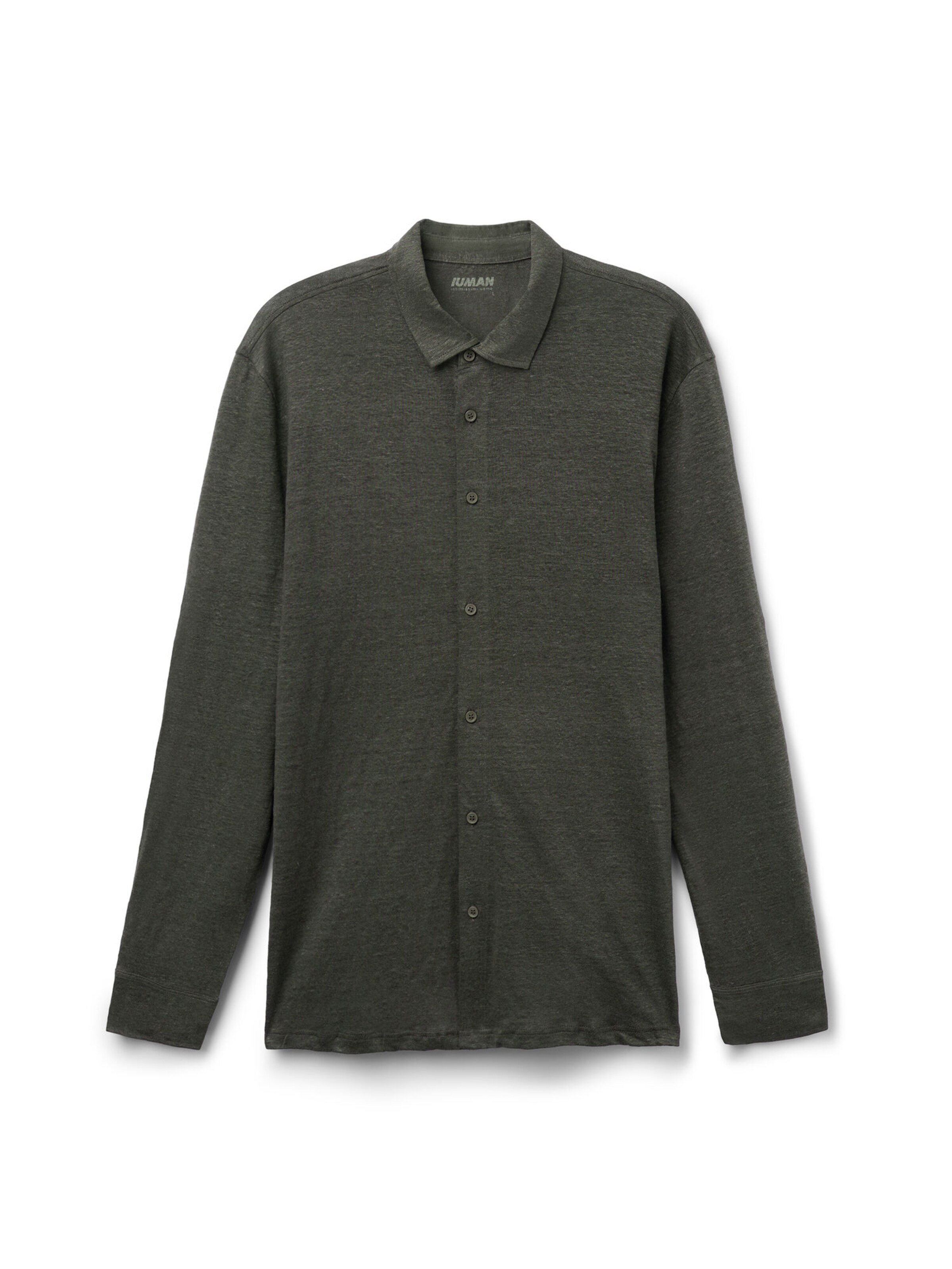 IUMAN Intimissimi Regular fit Button Up Shirt in Green: front