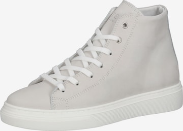 Steven New York High-Top Sneakers in White: front