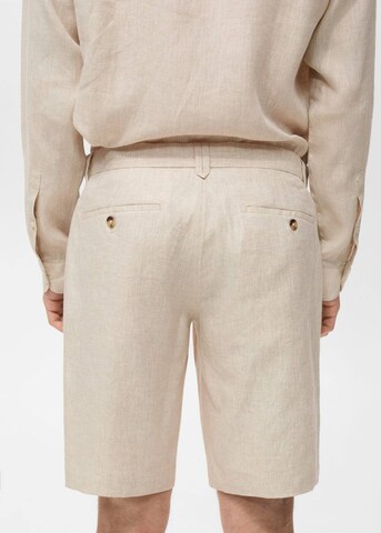 MANGO MAN Slimfit Shorts 'Carp' in Beige