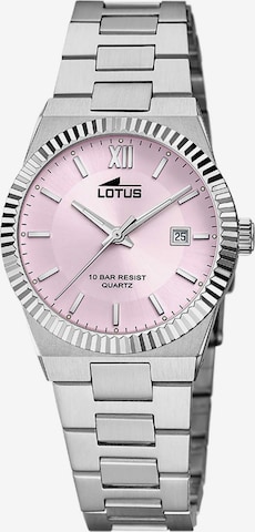 Lotus Analog Watch in Silver: front