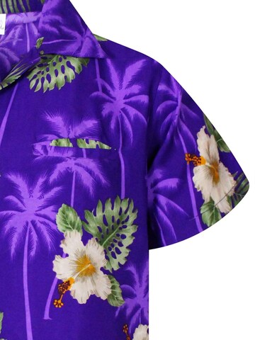 King Kameha Shirt 'Small Flower' in Purple