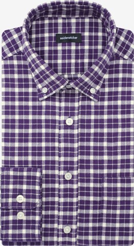 SEIDENSTICKER Regular fit Button Up Shirt 'Schwarze Rose' in Purple