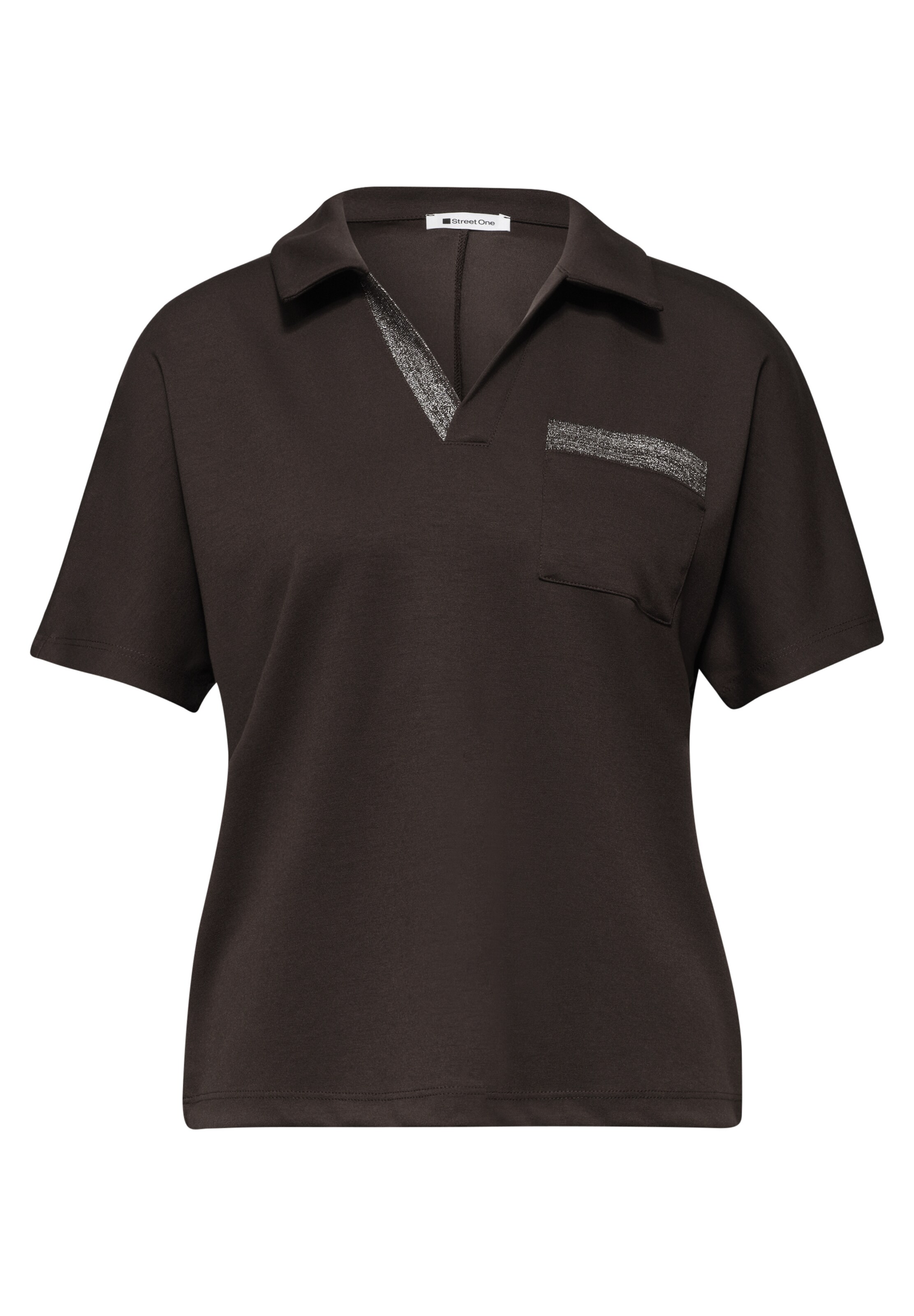 STREET ONE Shirt in Brown: front