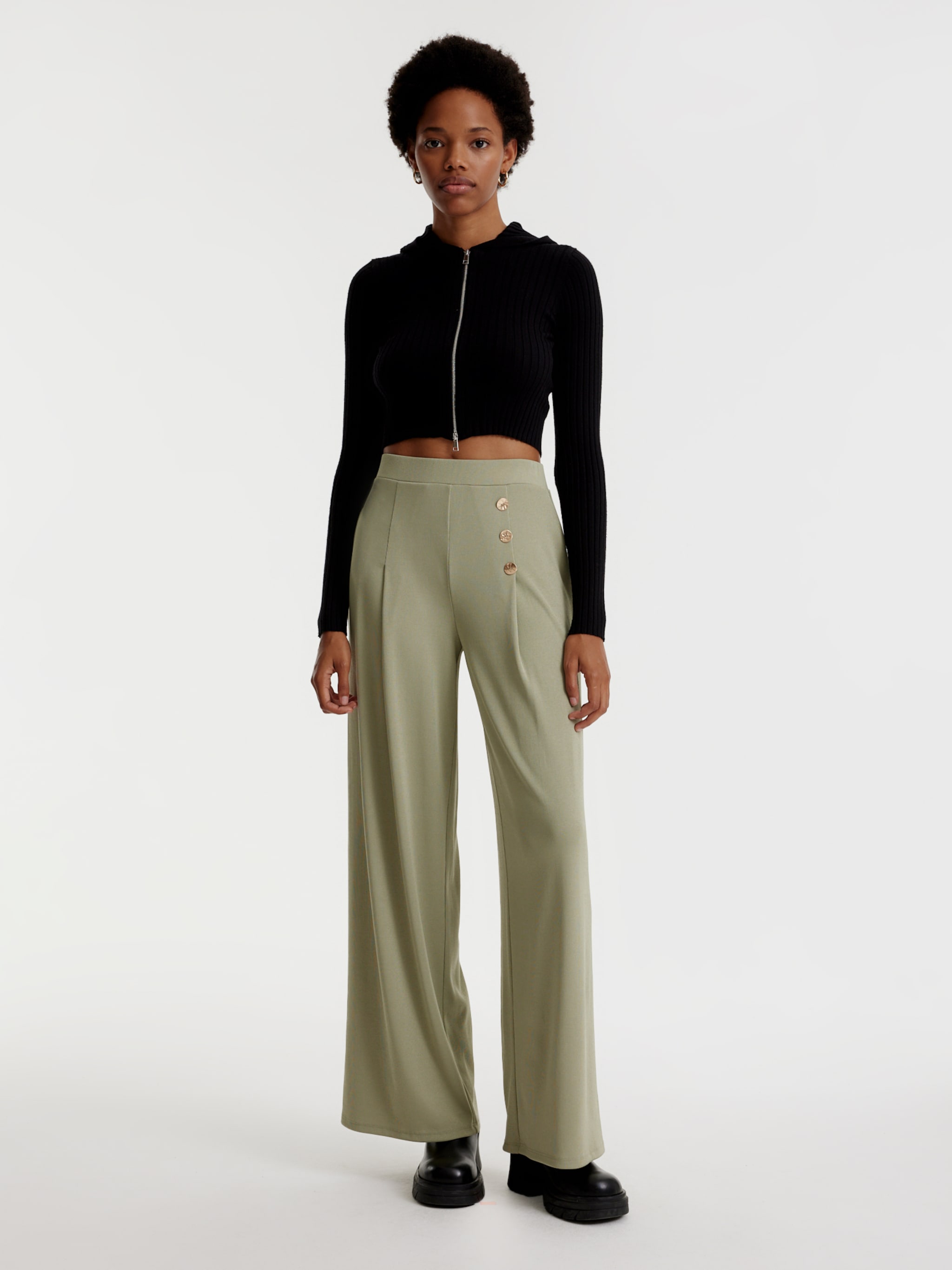 EDITED Producten Gebreid vest 'Zorana' Zwart