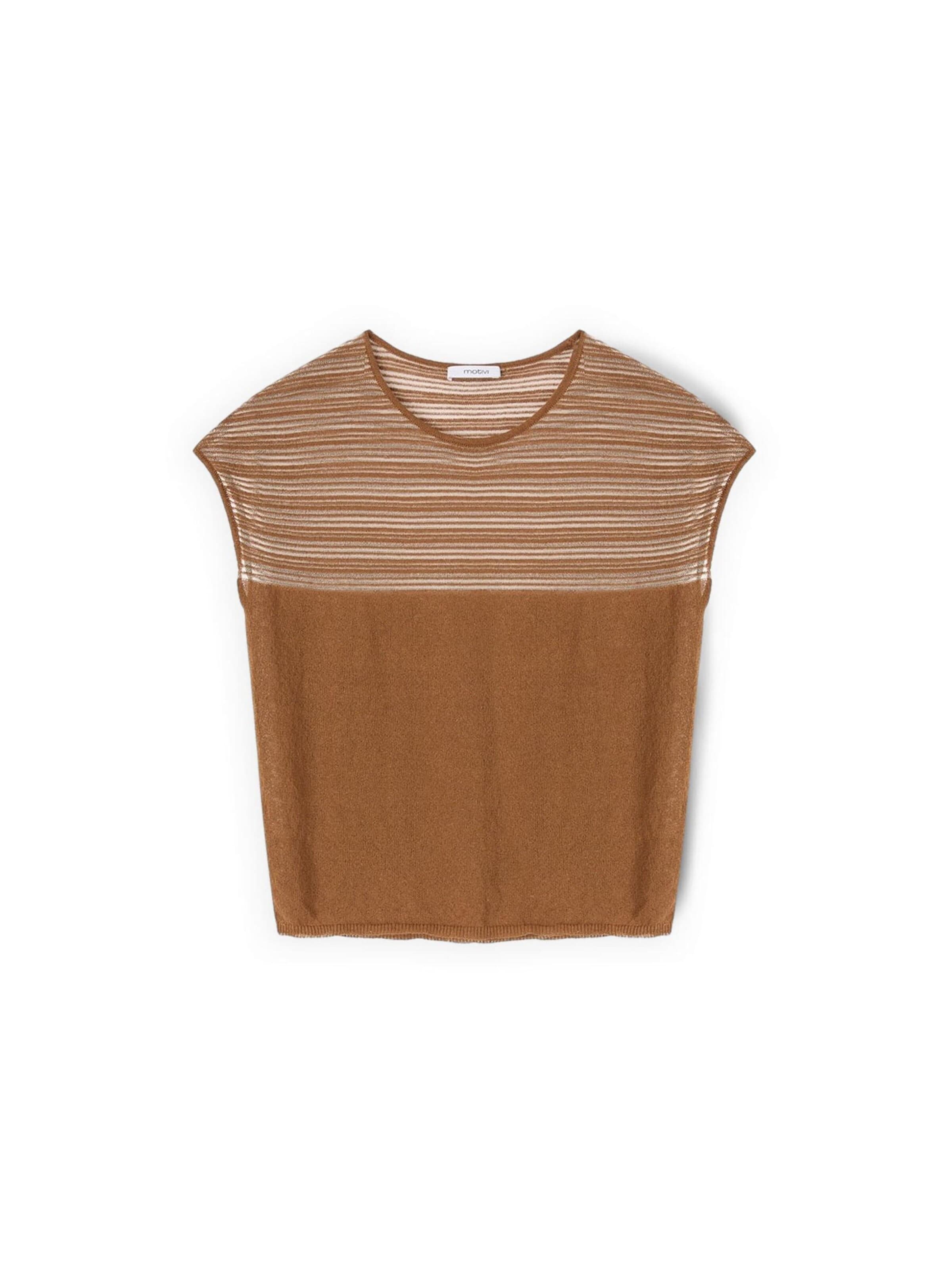 Pull-over MOTIVI en marron : devant