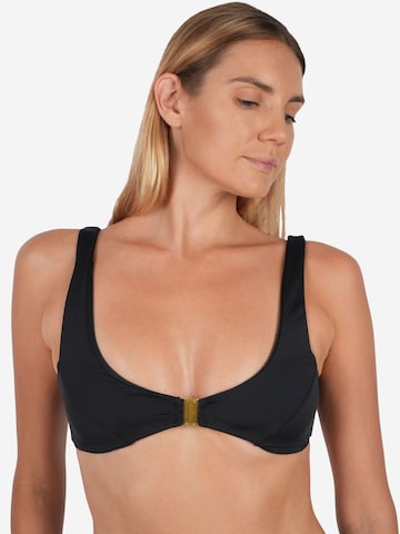 Kadoo Bustier Bikinitop in Zwart: voorkant