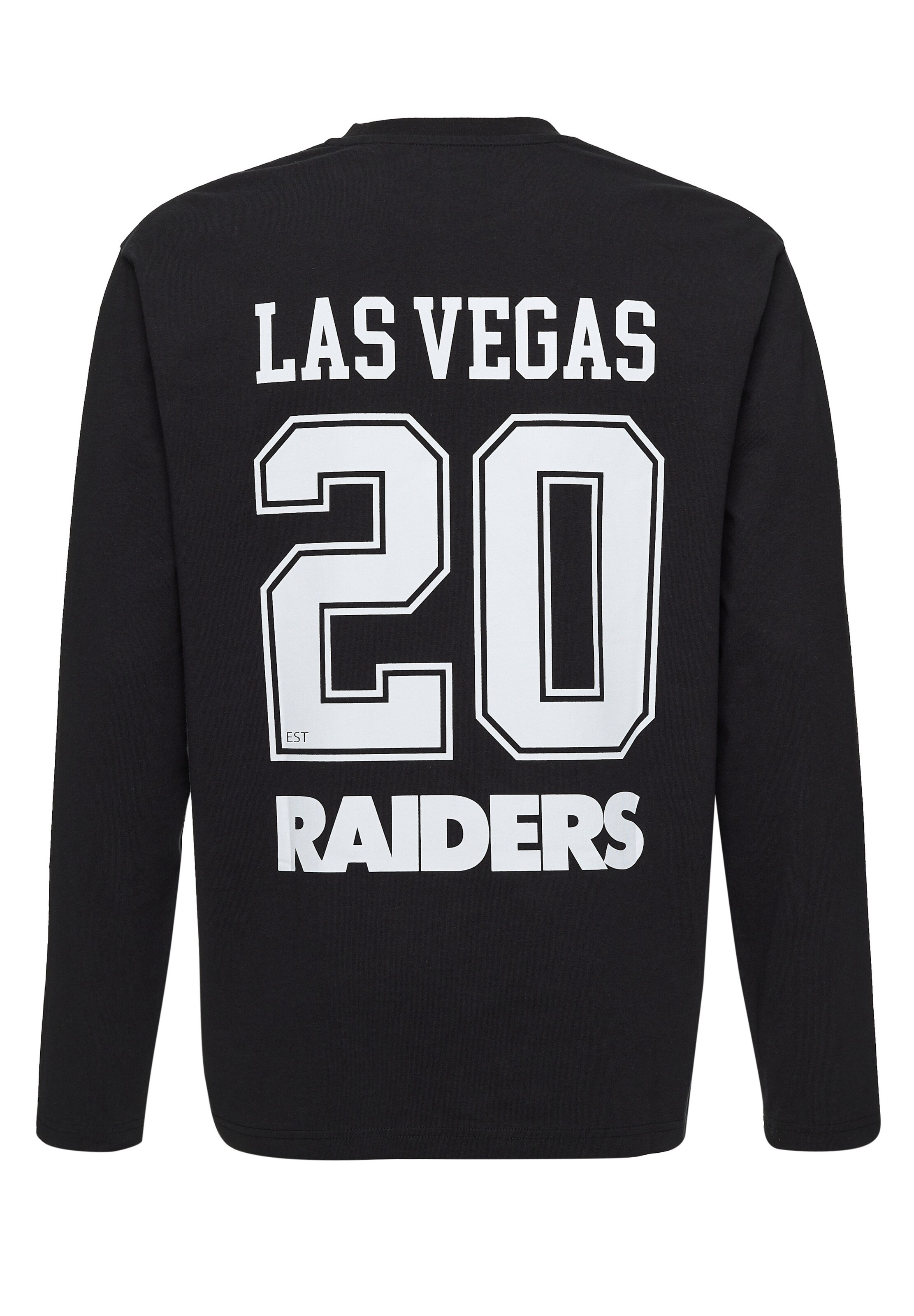 Recovered Sweatshirt 'NFL Raiders Commitment To Excellence Relaxed' in Schwarz