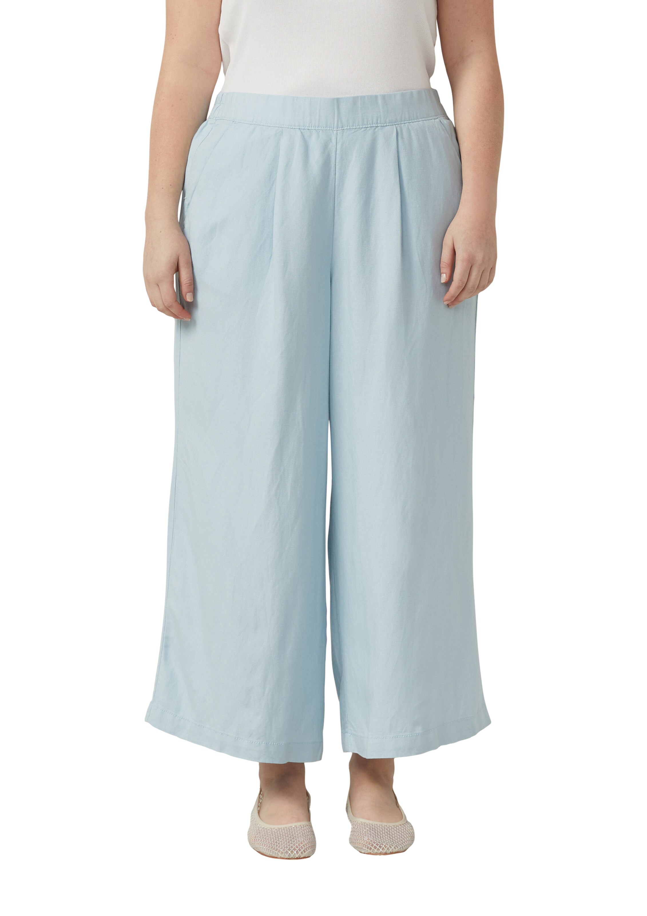 Wide Leg Pantalon QS en bleu