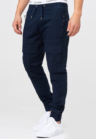 INDICODE JEANS Regular Cargobroek 'Dennis' in Blauw