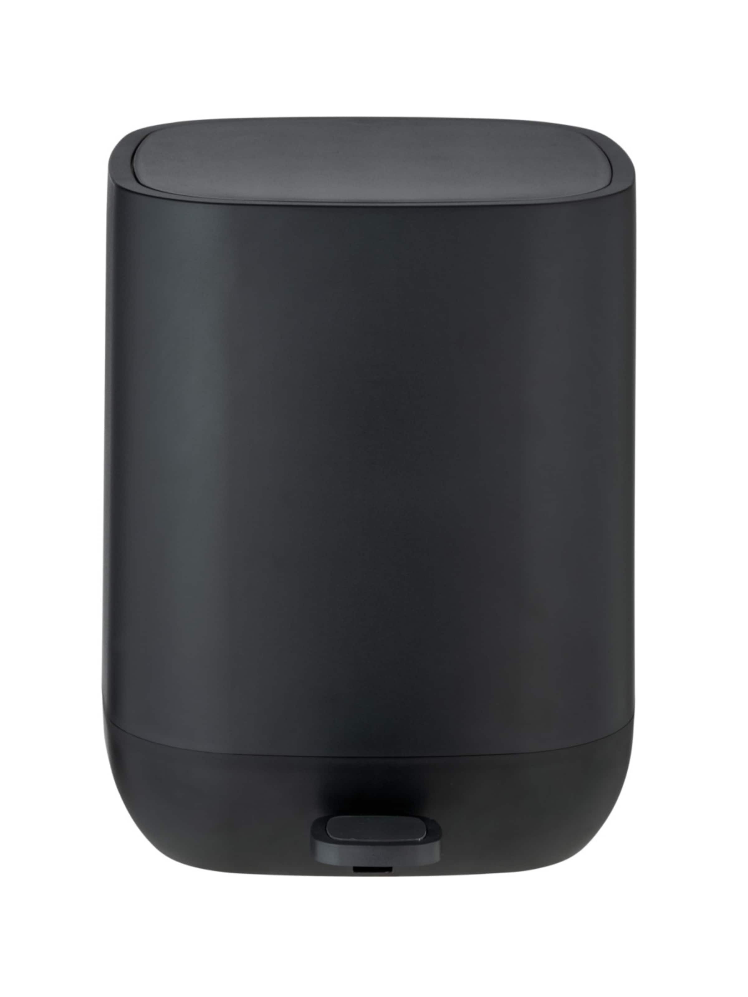 Wenko Kosmetikeimer 'Davos' 6,5l in Schwarz: Vorderseite