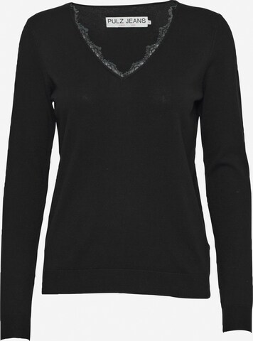 PULZ Jeans Sweater 'Sara' in Black: front