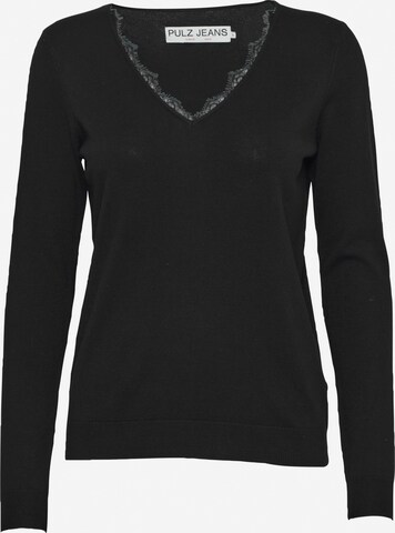 PULZ Jeans Pullover 'Sara' in Schwarz: predná strana