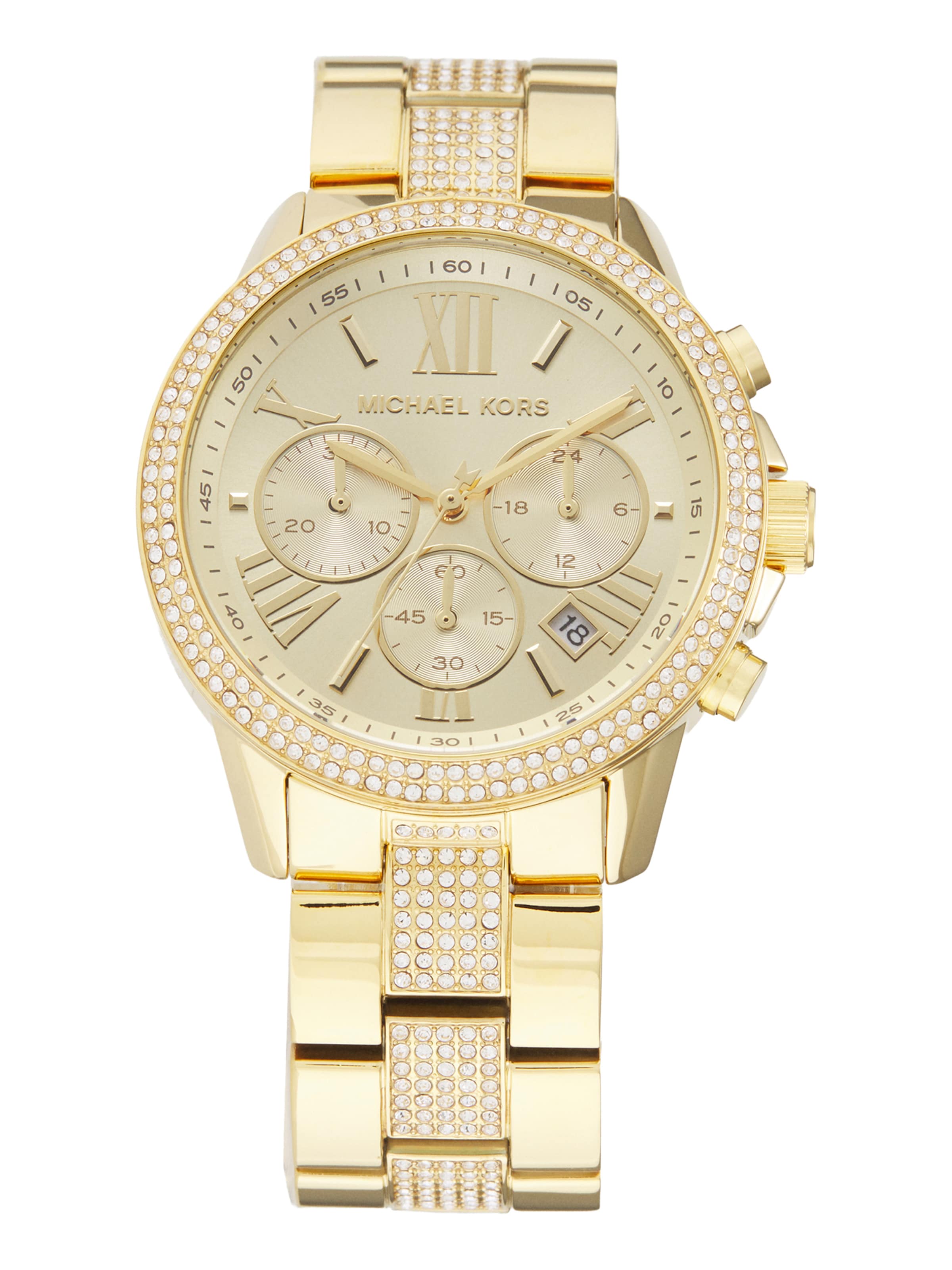 MICHAEL Michael Kors Analoogkell 'BRYNN', värv Kuld: eest vaates