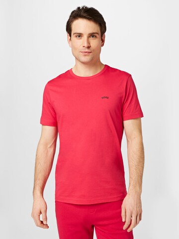 T-Shirt BOSS en rose : devant
