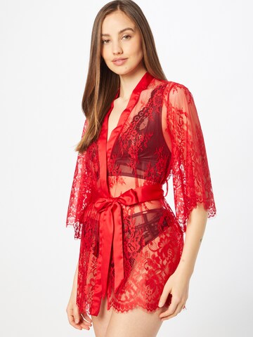 Hunkemöller Ochtendjas 'Isabella' in Rood: voorkant