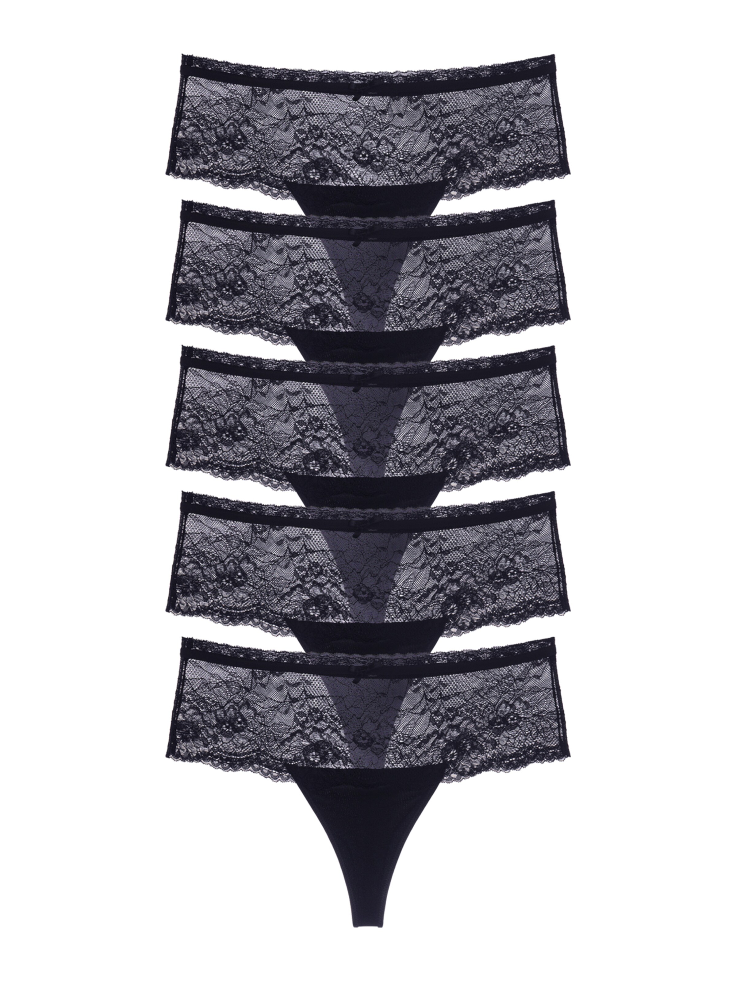 Dorina String in Schwarz: Vorderseite