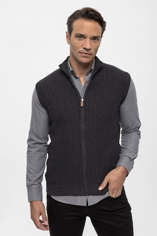 Vestes en maille Felix Hardy en gris : devant