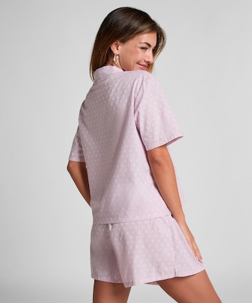 Hunkemöller Korte pyjama 'Dobby' in Roze
