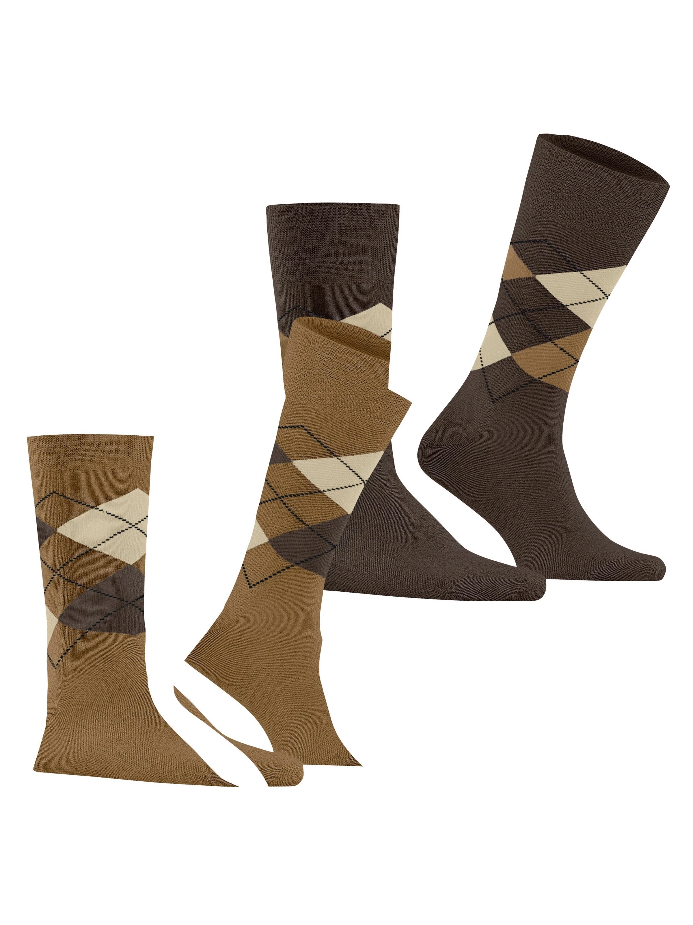 BURLINGTON Socks 'Everyday Argyle' in Brown