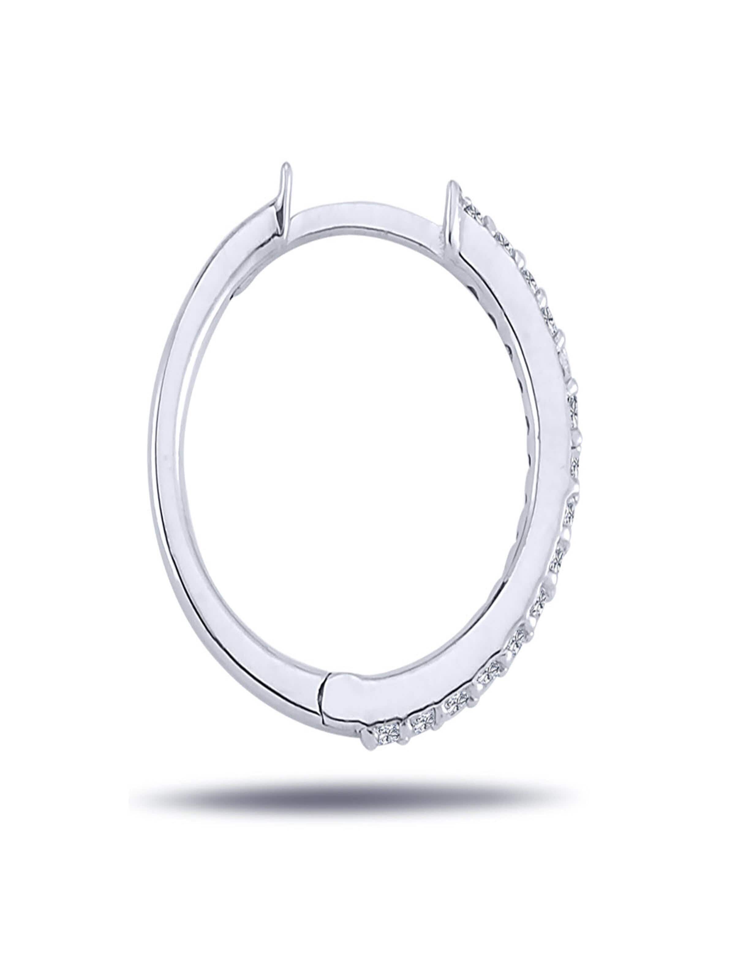 EinStein Diamant Earrings in Silver: front