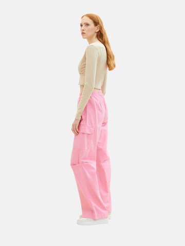 Loosefit Pantalon cargo TOM TAILOR DENIM en rose