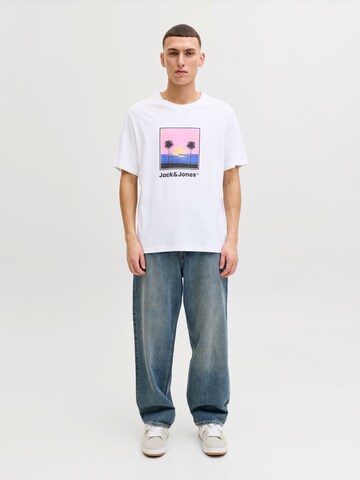 JACK & JONES Koszulka 'JJPERRY' w kolorze biały