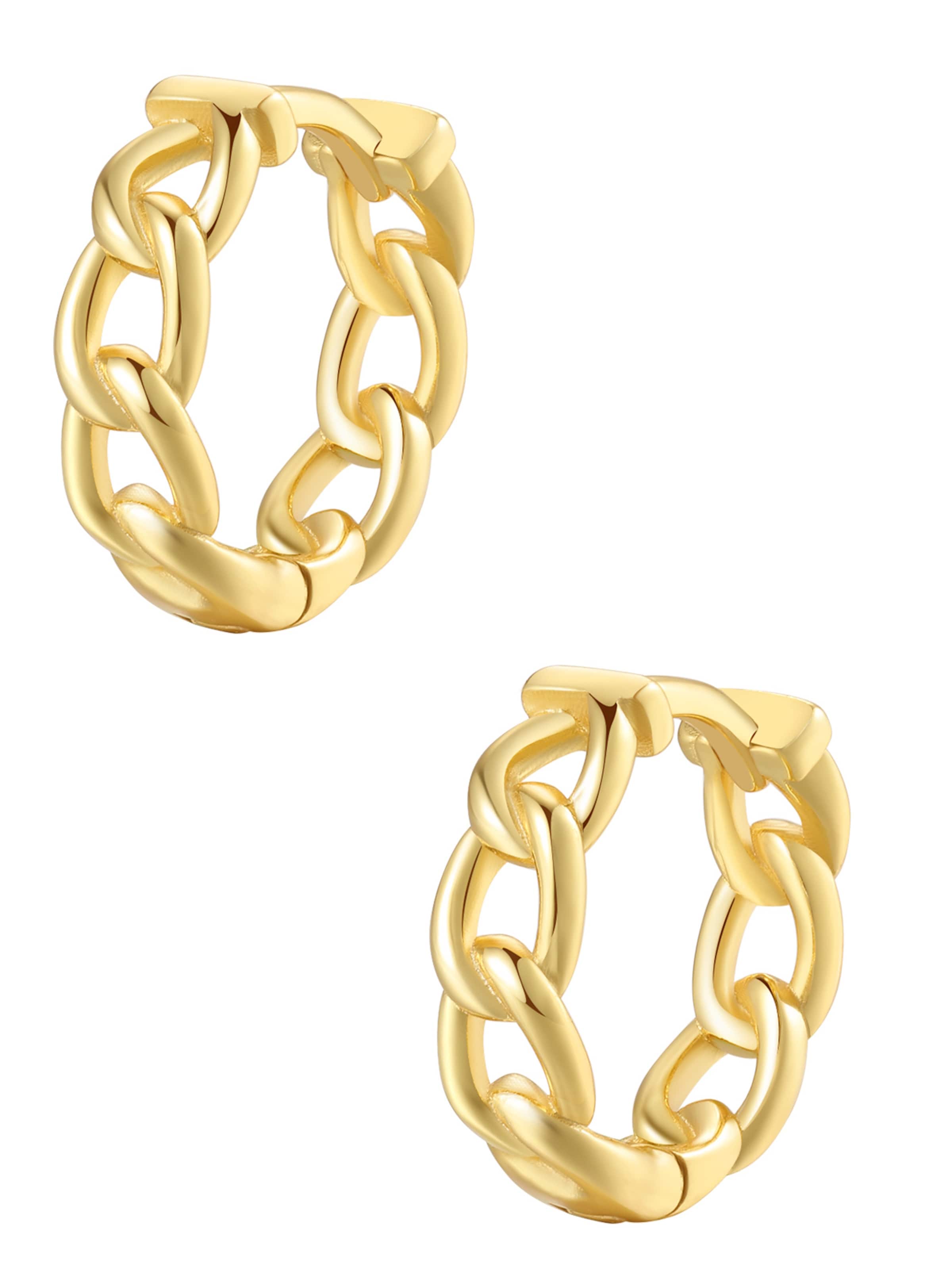 Orecchini 'Chunky Chain' Hey Happiness di colore oro, Visualizzazione prodotti