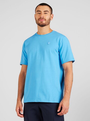 T-Shirt 'ALDER' KnowledgeCotton Apparel en bleu : devant