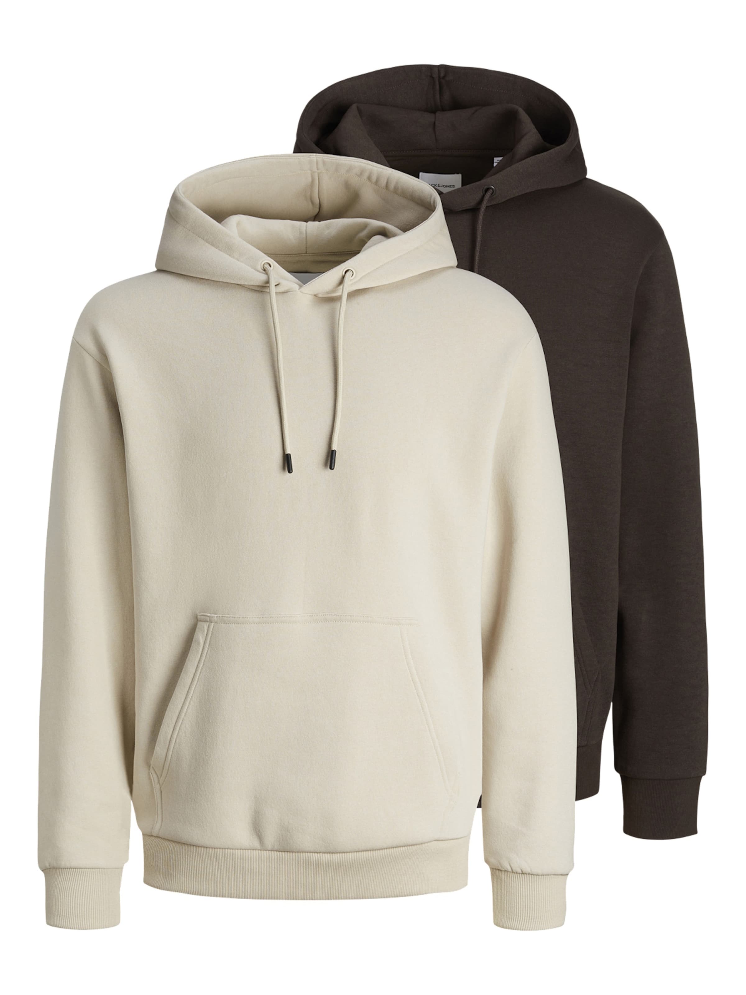 JACK & JONES Sweatshirt 'JJEBRADLEY' in Beige: front