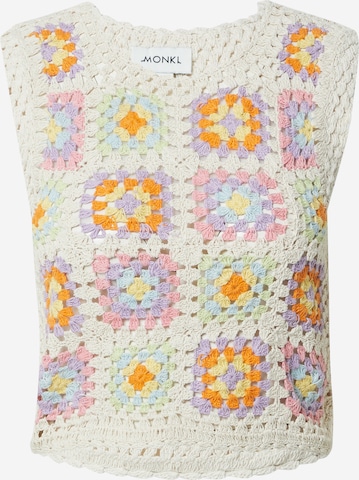 Monki Knitted Top in Beige: front