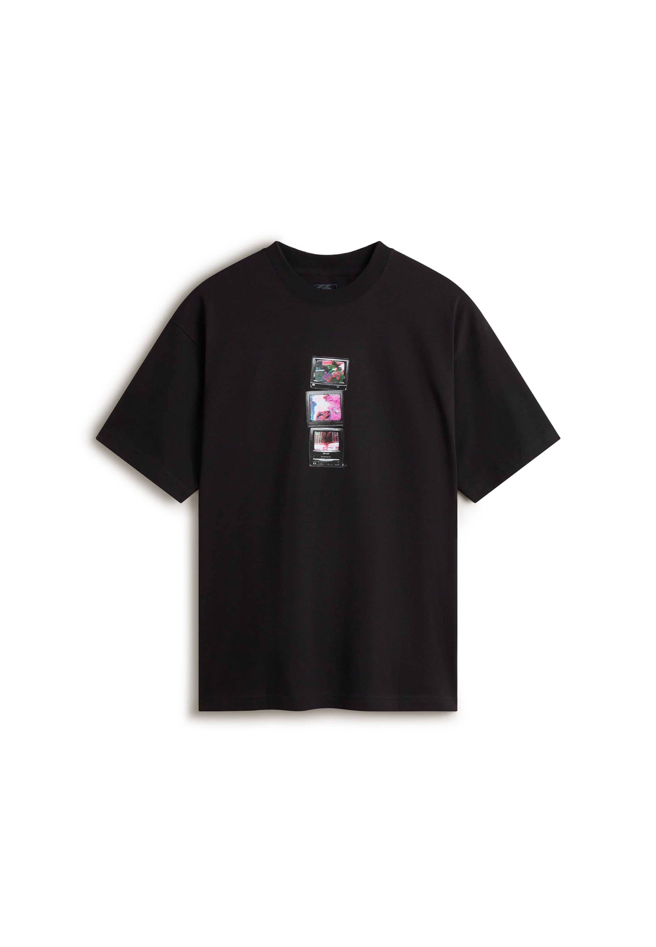 VANS Tričko 'Vee Tv' – černá: přední strana