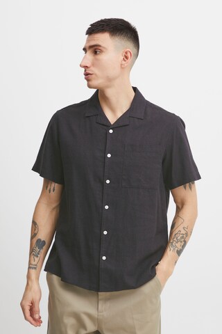 !Solid - Regular Fit Camisa 'Allan' em preto: frente