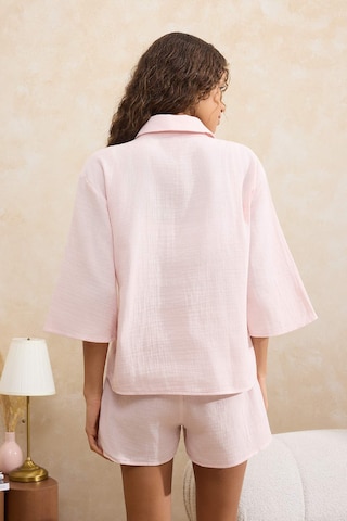 Trendyol - Pijama de pantalón corto en rosa