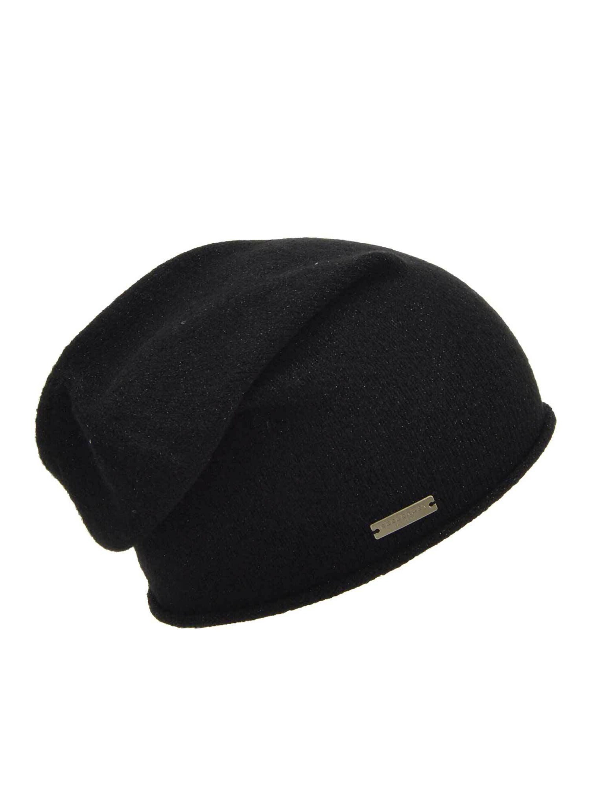 Seeberger Beanie 'Mütze' in Black: front