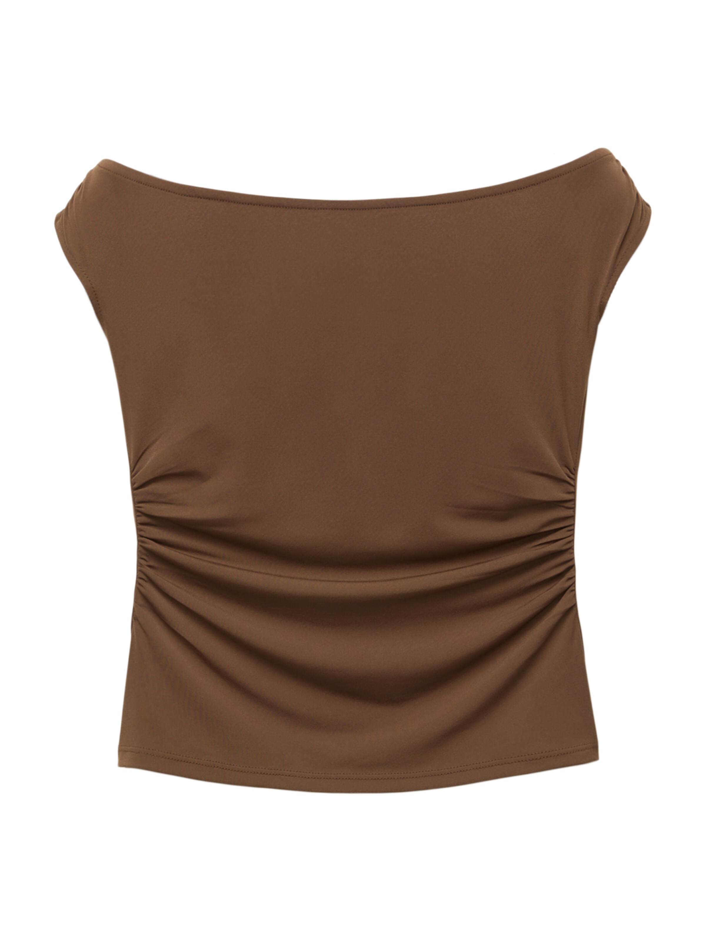 Pull&Bear Top - Hnedá: predná strana
