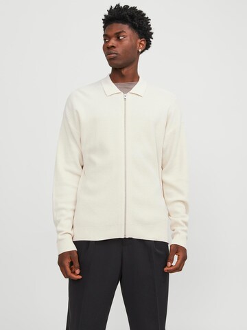 JACK & JONES Strickjacke 'JPRCCSPRING' in Beige: Vorderseite