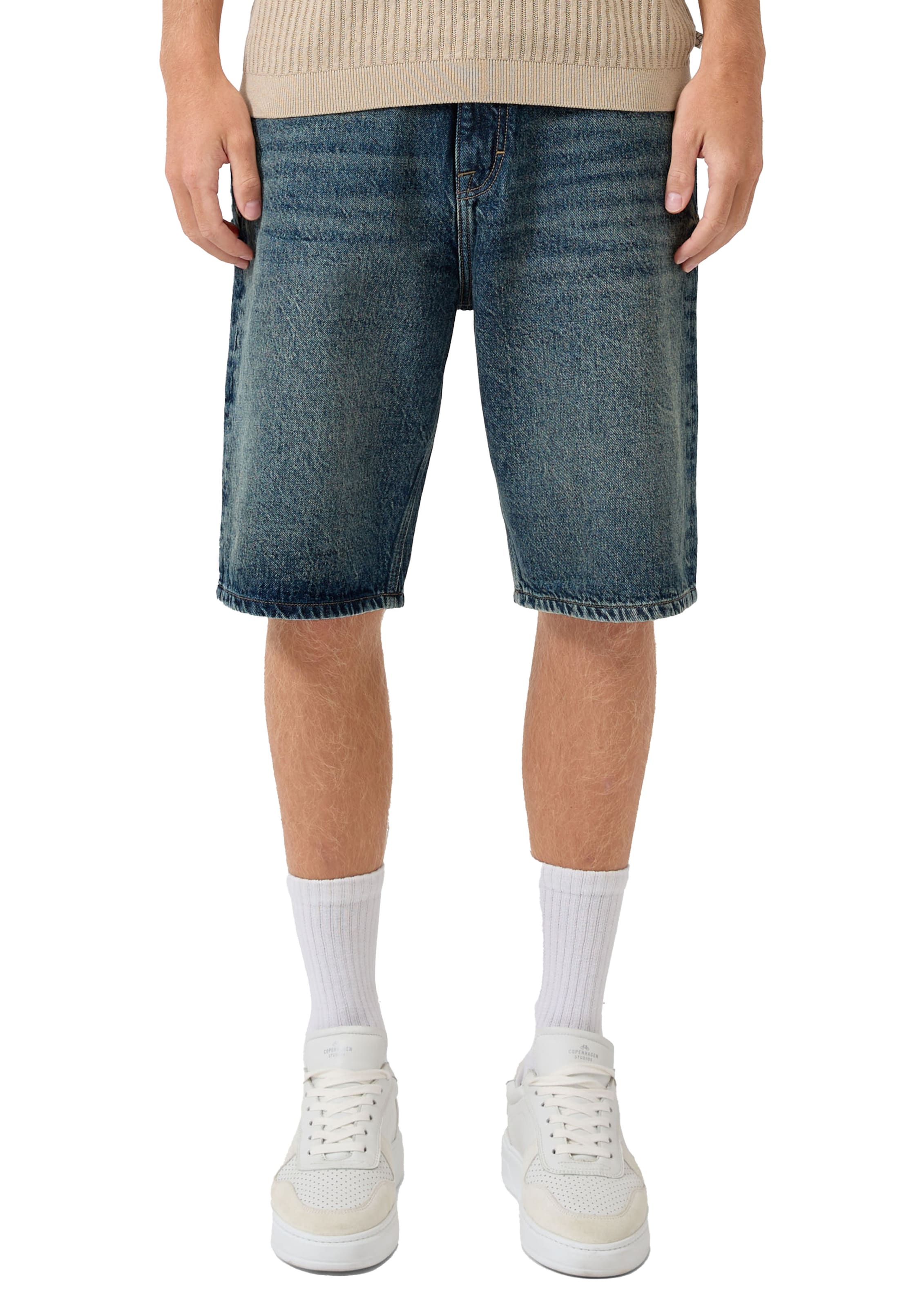 Regular Jean QS en bleu : devant