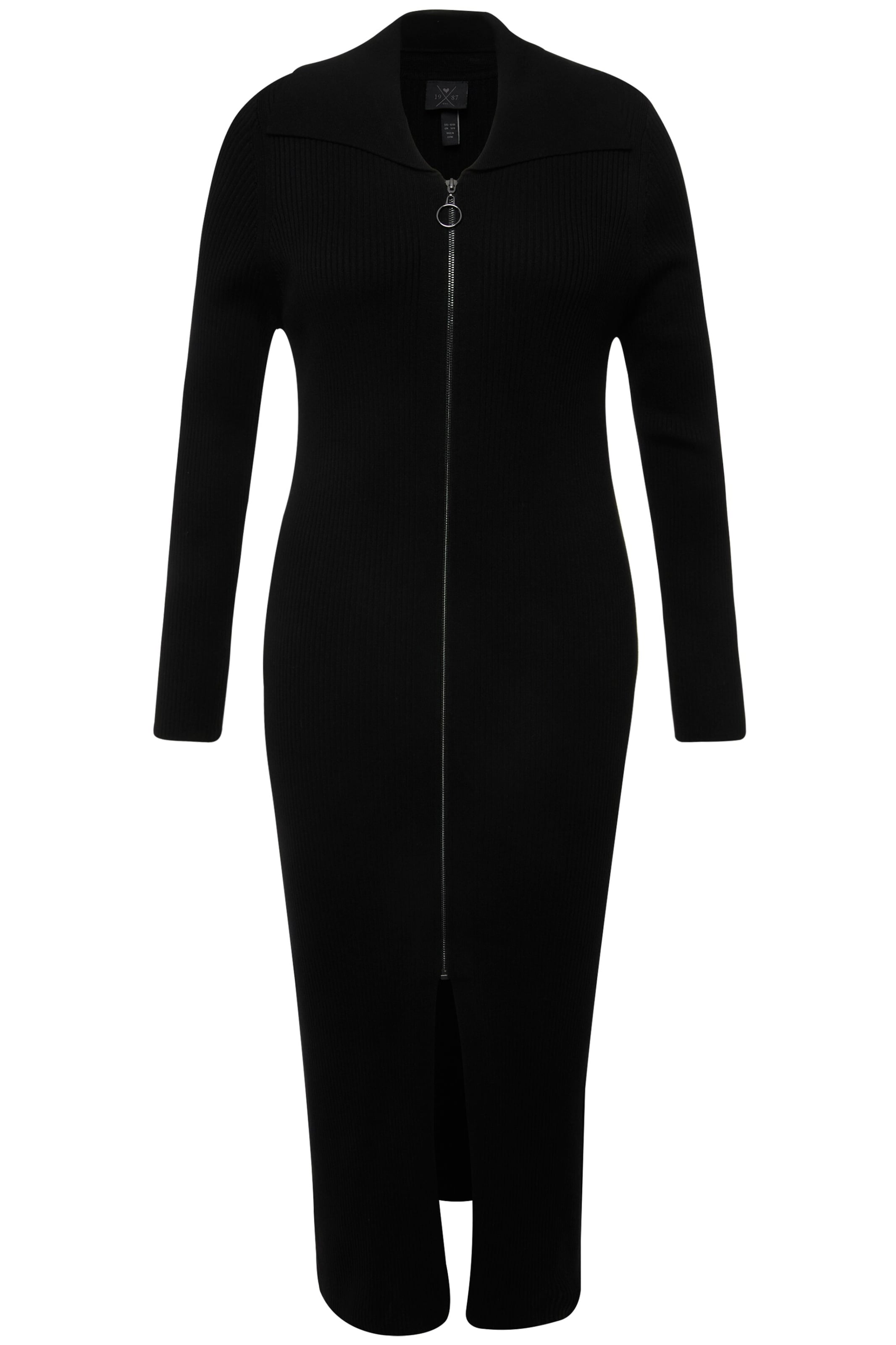 Robes en maille Ulla Popken en noir : devant